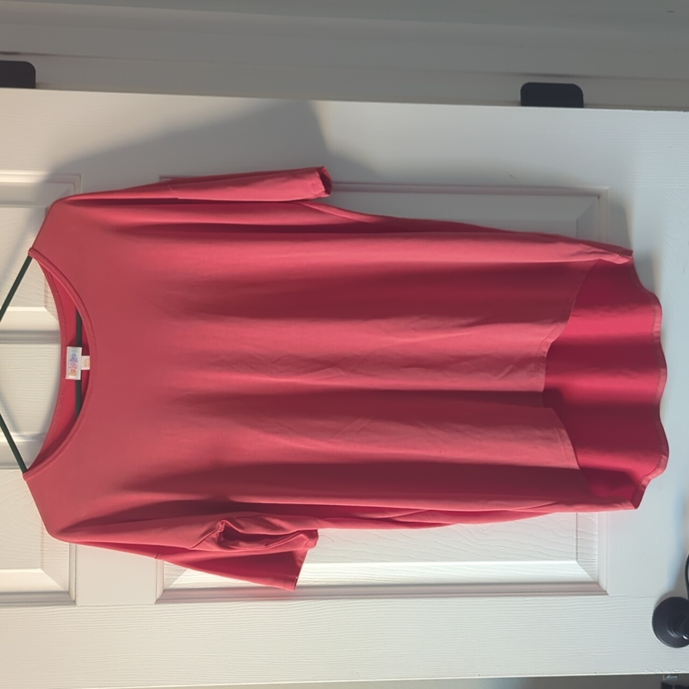 XXS LuLaRoe Irma long tunic shirt in solid Coral